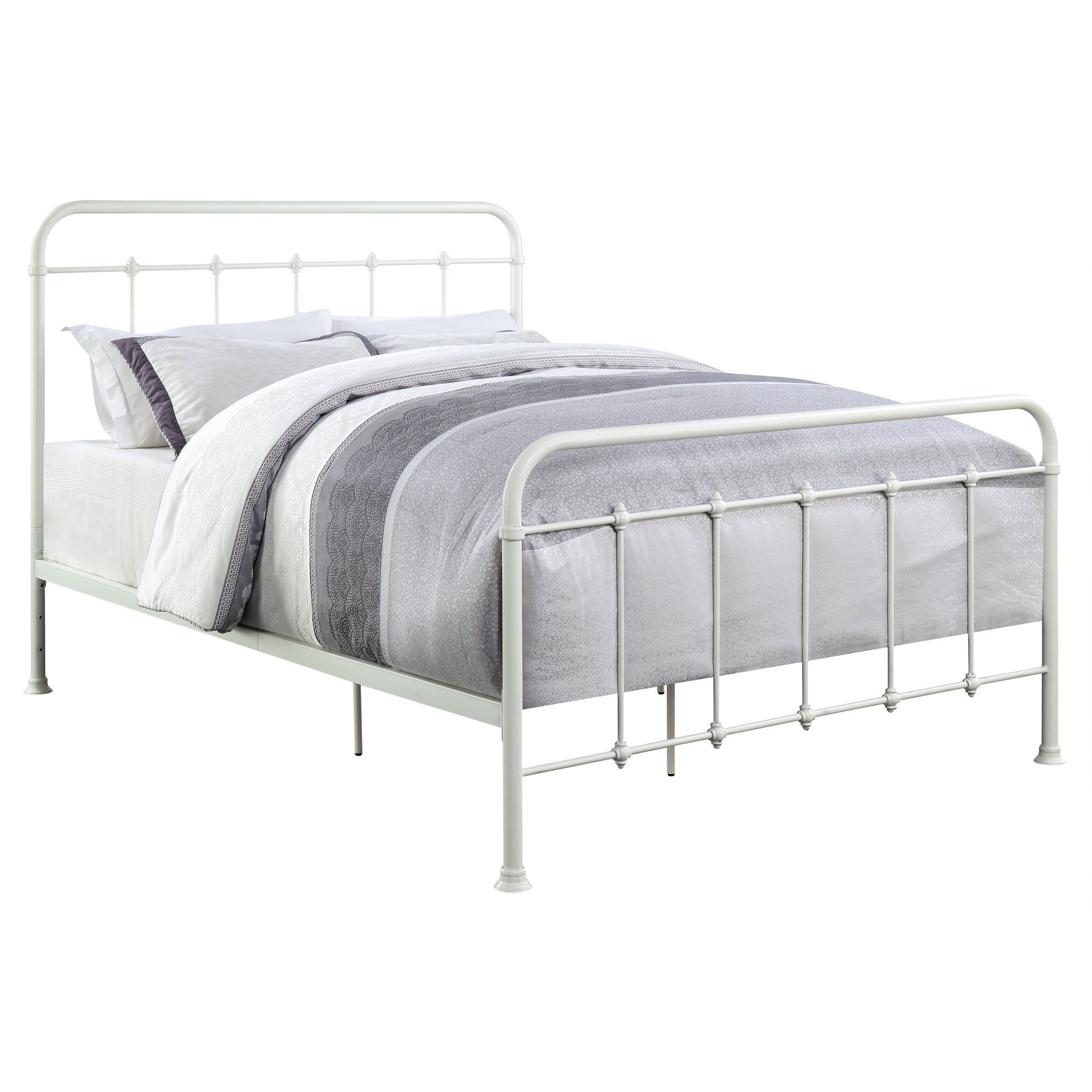 Lark Manor Penix Curved Metal Queen Panel Bed & Reviews Wayfair